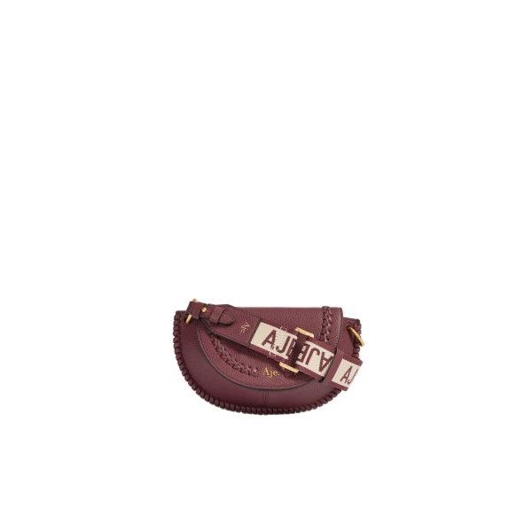 Aje Emery Small Saddle Bag in Mulberry | Shoulder & Crossbody Bags | Luxury Shoes 
