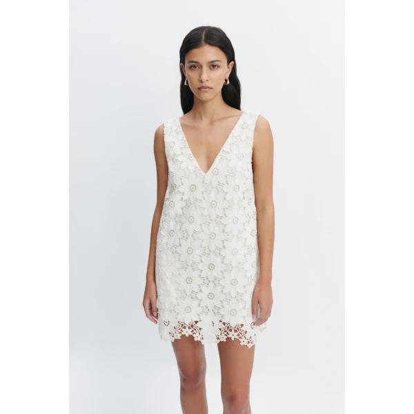 Aje Estelle Cutout Mini Dress in White | Mini Dresses | Luxury Shoes 