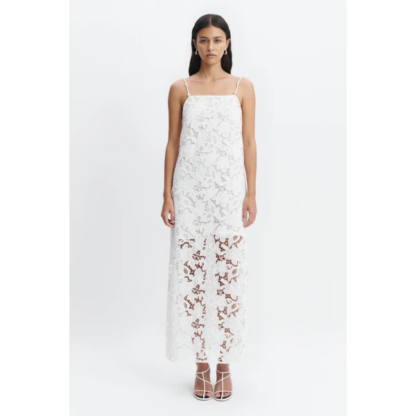 Aje Estelle Maxi Dress in White | Maxi Dresses | Luxury Shoes 