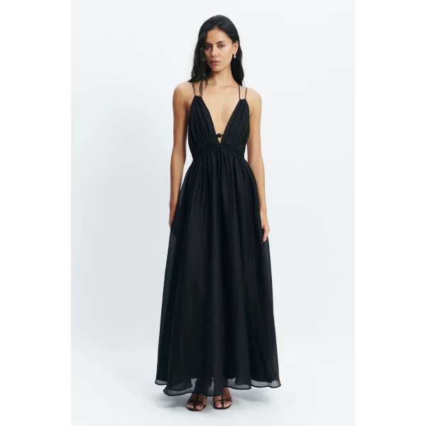 Aje Estelle Strappy Maxi Dress in Black | Maxi Dresses | Luxury Shoes 