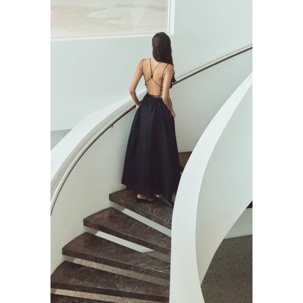 Aje Estelle Strappy Maxi Dress in Black | Maxi Dresses | Luxury Shoes 