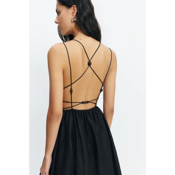 Aje Estelle Strappy Maxi Dress in Black | Maxi Dresses | Luxury Shoes 