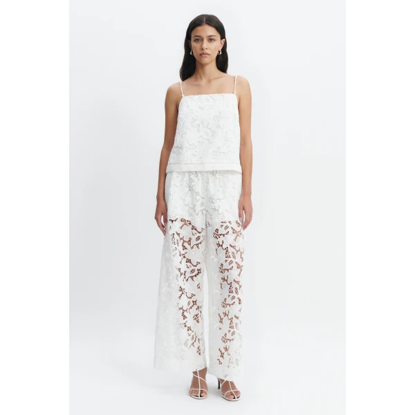 Aje Estelle Tie Back Top in White | Tops | Luxury Shoes 