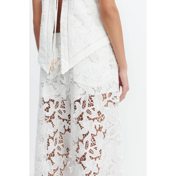 Aje Estelle Tie Back Top in White | Tops | Luxury Shoes 