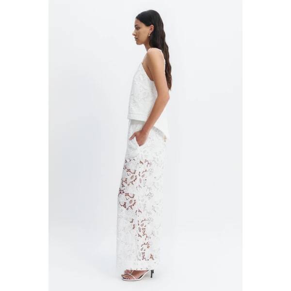 Aje Estelle Tie Back Top in White | Tops | Luxury Shoes 