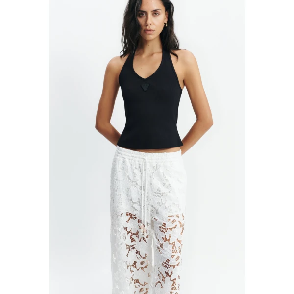 Aje Estelle Wide Leg Pant in White | Pants | Luxury Shoes 