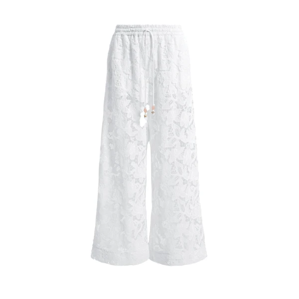 Aje Estelle Wide Leg Pant in White | Pants | Luxury Shoes 