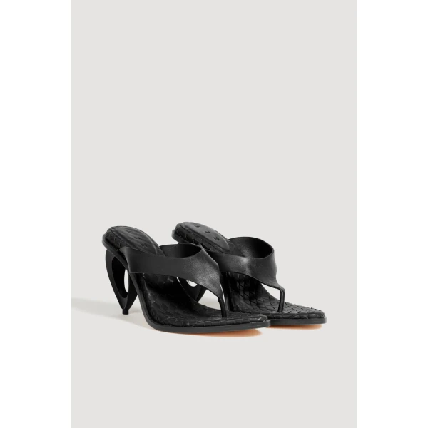 Aje Eternal Sculptural Heel Sandal in Black | Heels | Luxury Shoes 