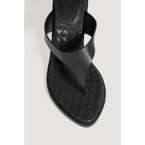 Aje Eternal Sculptural Heel Sandal in Black | Heels | Luxury Shoes 