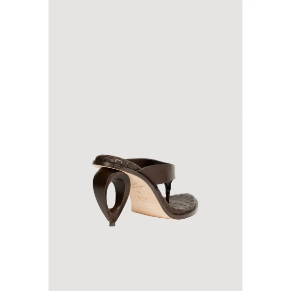 Aje Eternal Sculptural Heel Sandal in Chocolate | Heels | Luxury Shoes 