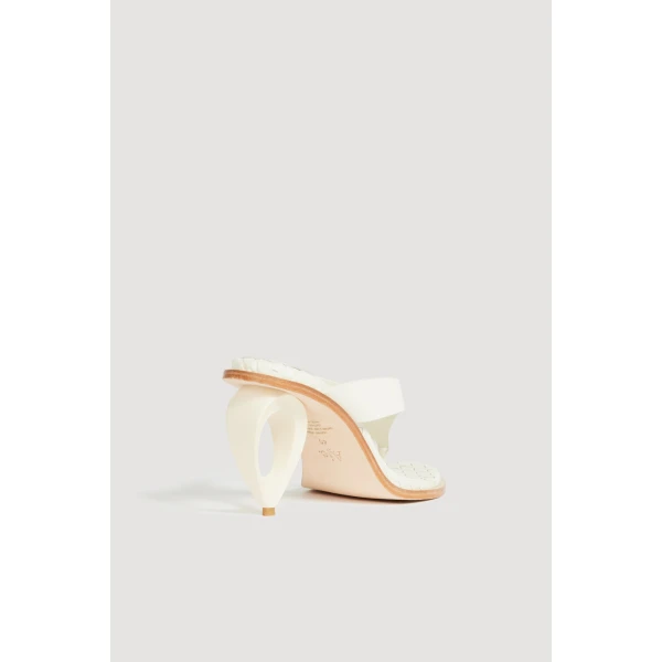 Aje Eternal Sculptural Heel Sandal in Ivory | Heels | Luxury Shoes 