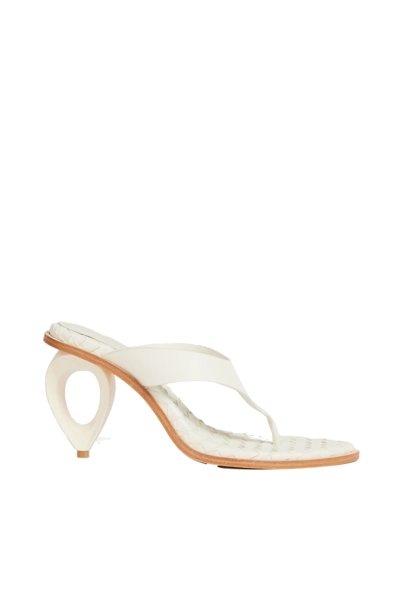 Aje Eternal Sculptural Heel Sandal Ivory Aje Eternal Sculptural Heel Sandal in Ivory | Heels | Luxury Shoes