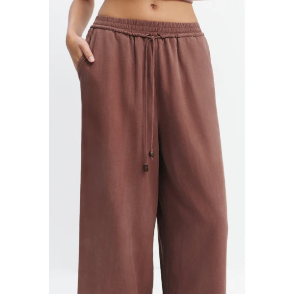 Aje Evie Relaxed Pant in Milk Chocolate | Pants | Luxury Shoes 