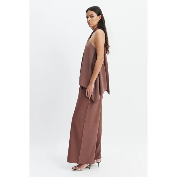 Aje Evie Relaxed Pant in Milk Chocolate | Pants | Luxury Shoes 