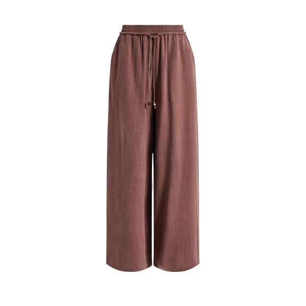 Aje Evie Relaxed Pant in Milk Chocolate | Pants | Luxury Shoes 