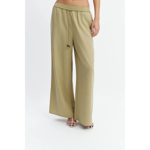 Aje Evie Relaxed Pant in Pale Olive | Pants | Luxury Shoes 
