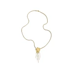 Aje Fliori Flower Necklace in Gold/Pearl | Necklace | Luxury Shoes 