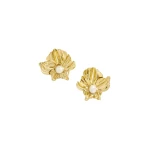 Aje Harlo Flower Earring in Gold/Pearl | Earrings | Luxury Shoes 