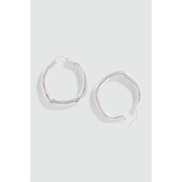 Aje Immy Hoops in Silver | Earrings | Luxury Shoes 