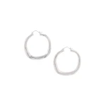 Aje Immy Hoops in Silver | Earrings | Luxury Shoes 