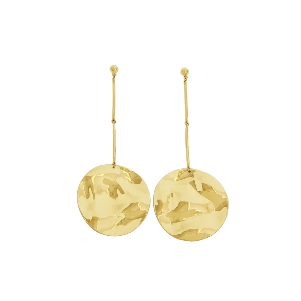 Aje Isabeau Disc Drop Earring in Gold | Earrings | Luxury Shoes 