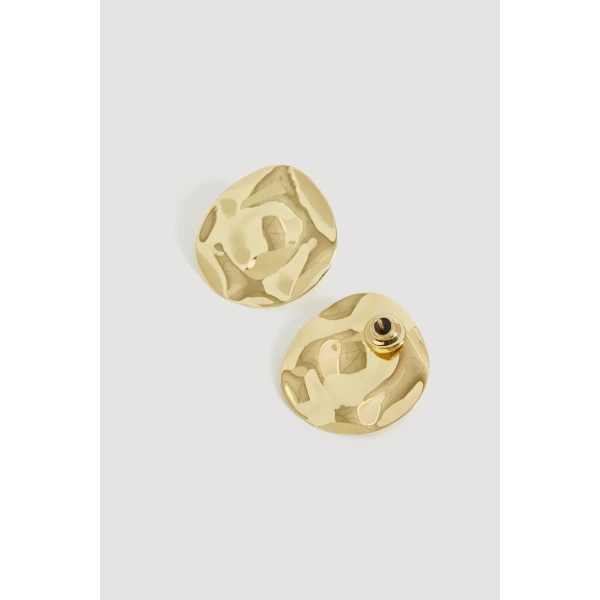 Aje Isabeau Small Disc Stud in Gold | Earrings | Luxury Shoes 