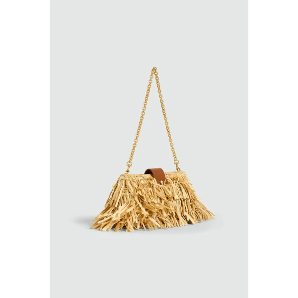Aje Ischia Shoulder Bag in Natural | Shoulder & Crossbody Bags | Luxury Shoes 