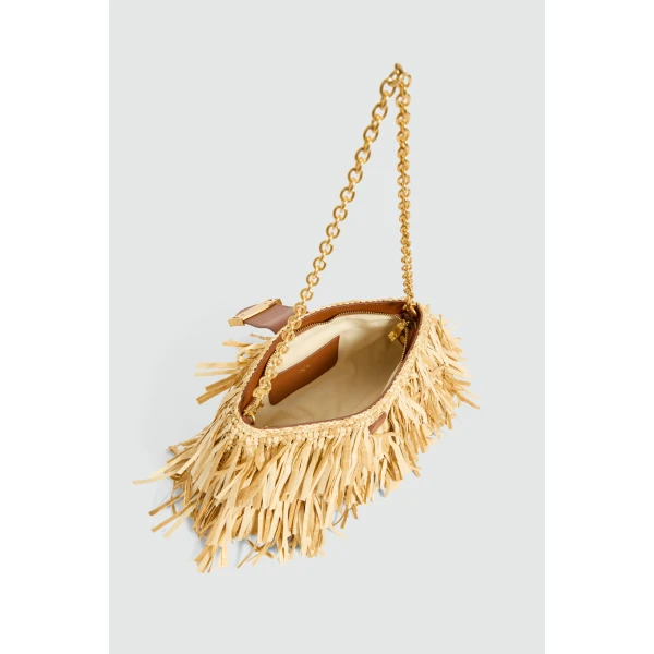 Aje Ischia Shoulder Bag in Natural | Shoulder & Crossbody Bags | Luxury Shoes 