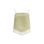 Aje Ivara Tie Back Top in Pale Olive | Tops | Luxury Shoes 