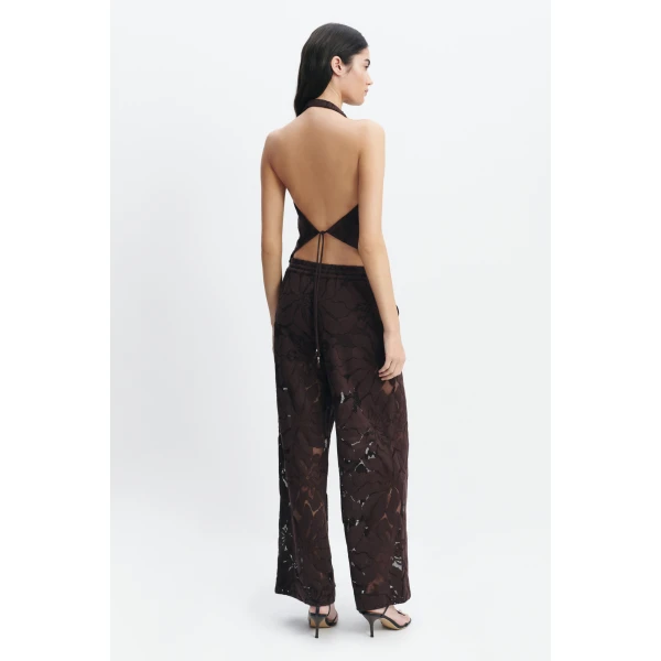 Aje Izzy Relaxed Pant in Chocolate | Pants | Luxury Shoes 