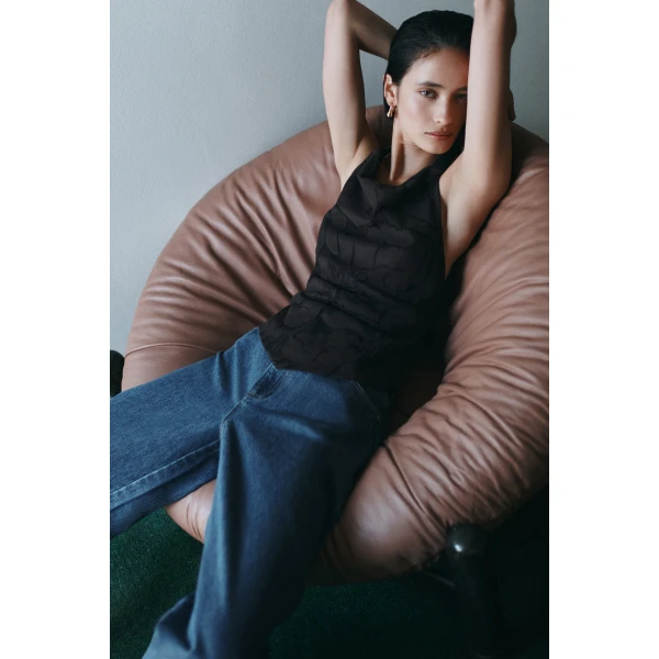 Aje Izzy Tie Back Top in Chocolate | Tops | Luxury Shoes 