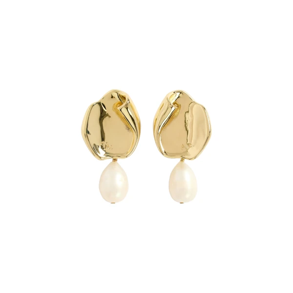 Aje Jude Pearl Stud in Gold/Pearl | Earrings | Luxury Shoes 