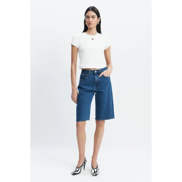Aje Kendall Barrel Short in Coastal Wash | Shorts | Luxury Shoes 