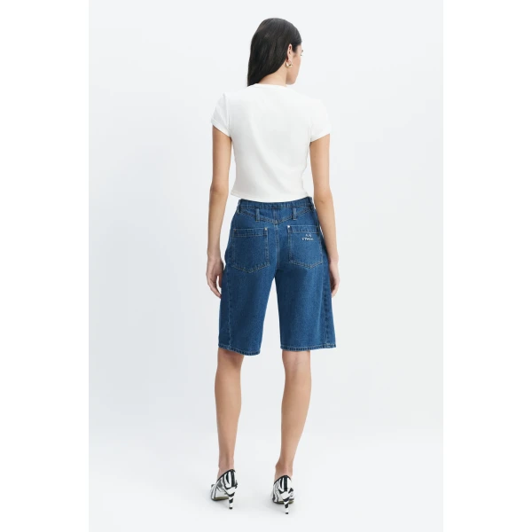 Aje Kendall Barrel Short in Coastal Wash | Shorts | Luxury Shoes 