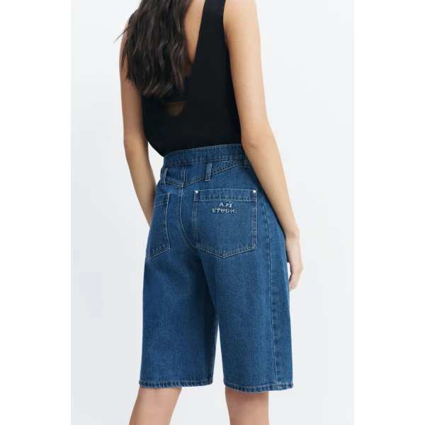 Aje Kendall Barrel Short in Coastal Wash | Shorts | Luxury Shoes 