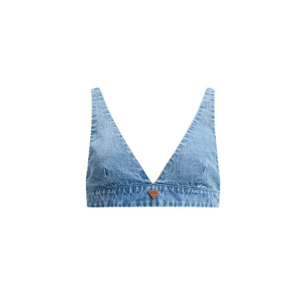 Aje Kendall Bralette in Light Wash | Tops | Luxury Shoes 