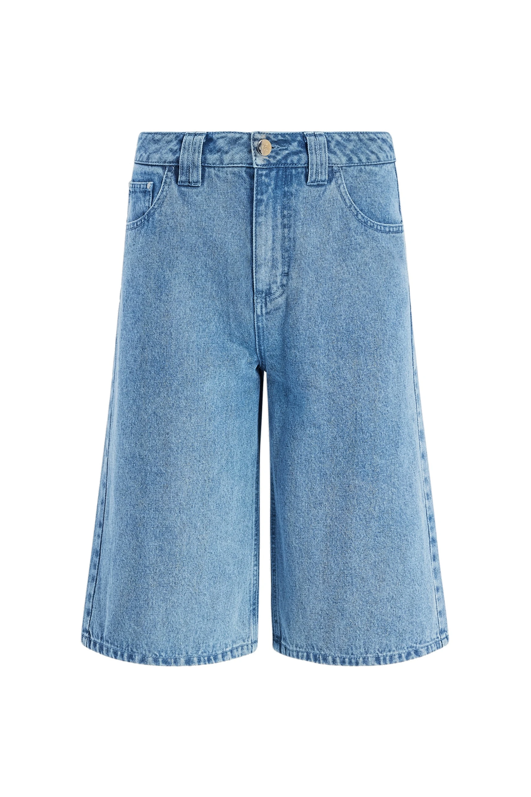 Aje Kendall Denim Jort Light Wash Aje Kendall Denim Jort in Light Wash | Tops | Luxury Shoes