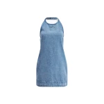Aje Kendall Halter Mini Dress in Light Wash | Mini Dresses | Luxury Shoes 