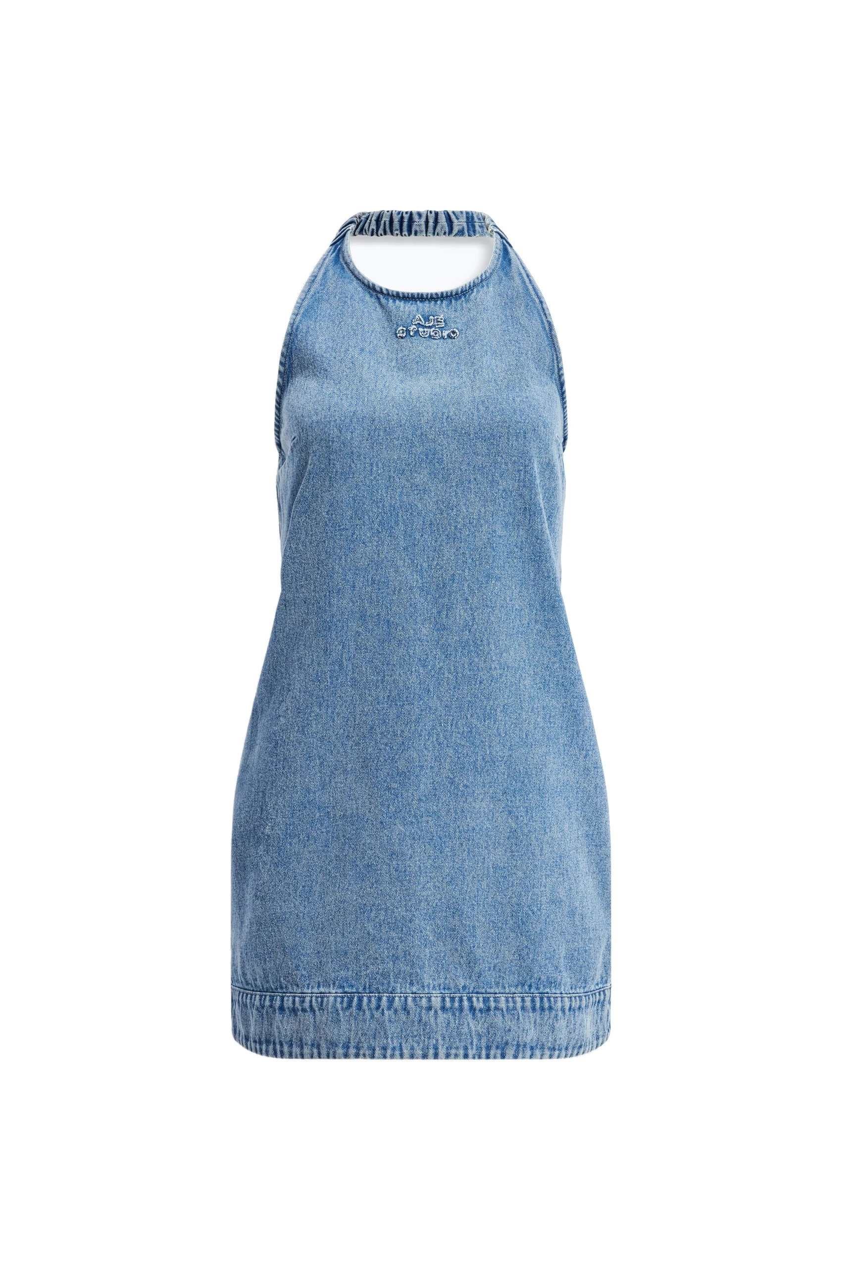 Aje Kendall Halter Mini Dress Light Wash Aje Kendall Halter Mini Dress in Light Wash | Mini Dresses | Luxury Shoes