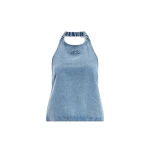 Aje Kendall Halter Top in Light Wash | Tops | Luxury Shoes 