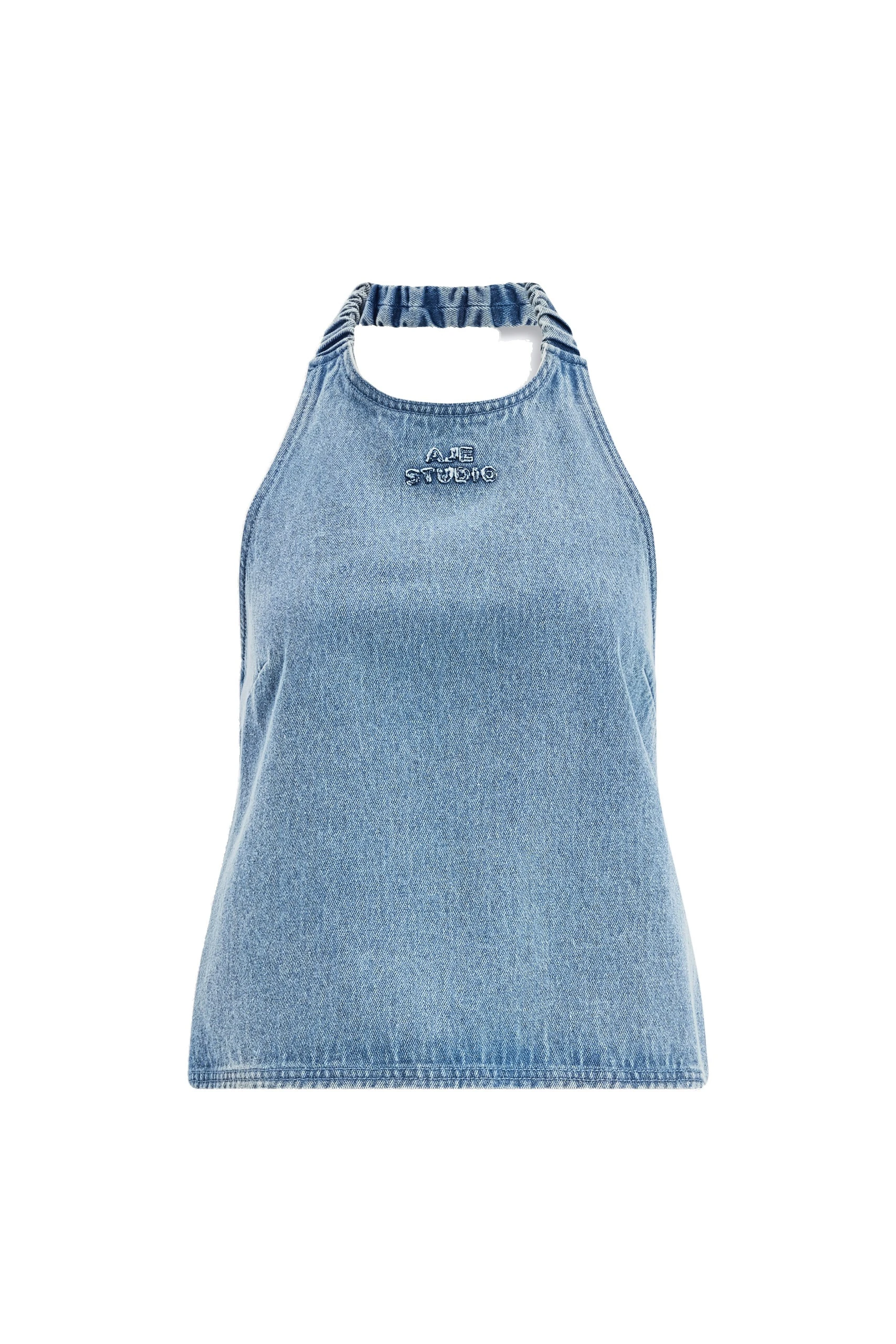Aje Kendall Halter Top Light Wash Aje Kendall Halter Top in Light Wash | Tops | Luxury Shoes