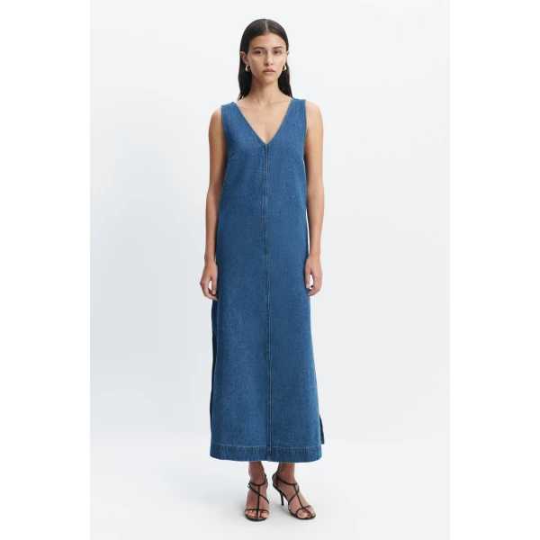 Aje Kendall Midi Dress in Coastal Wash | Midi Dresses | Luxury Shoes 