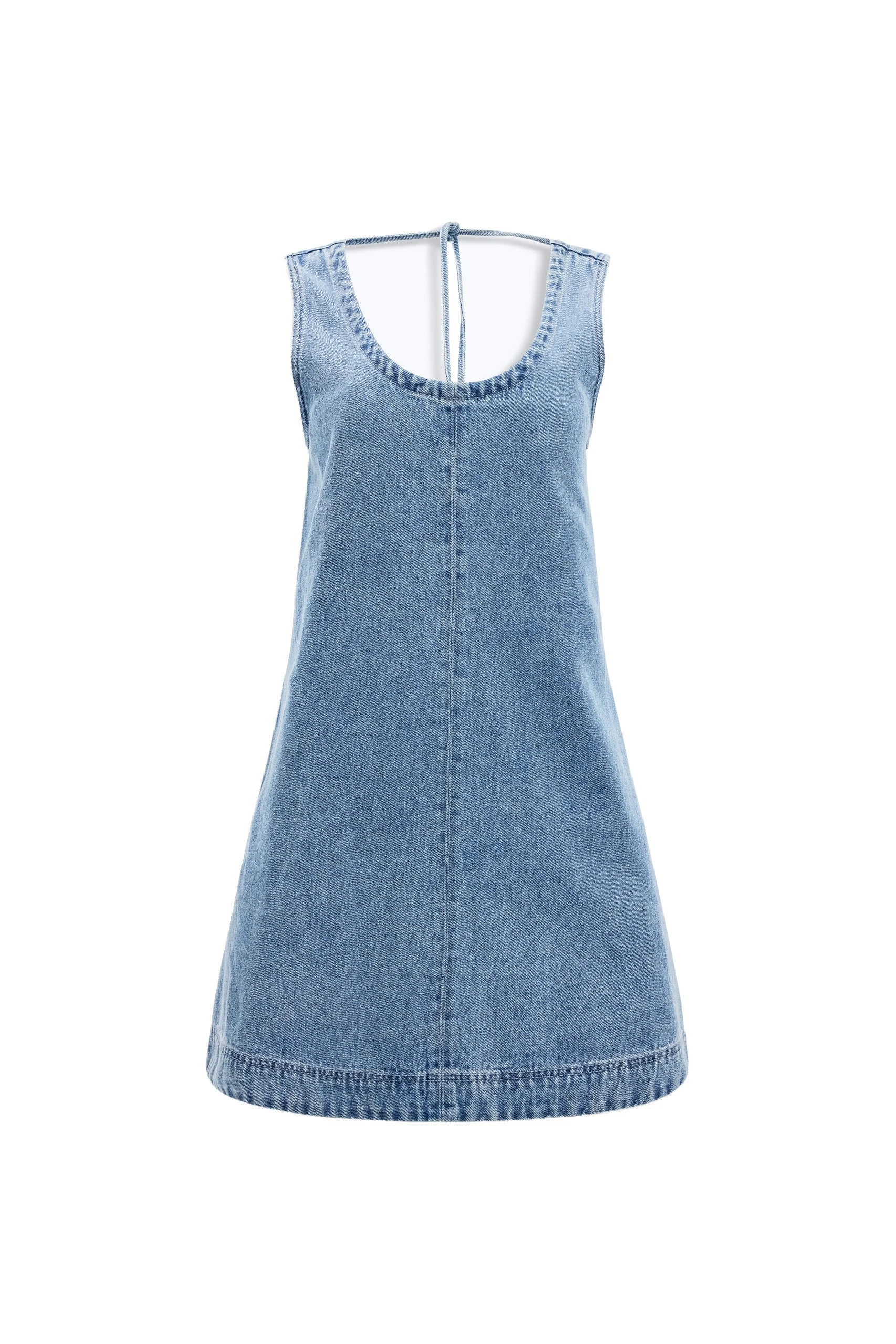 Aje Kendall Tie Back Mini Dress Light Wash Aje Kendall Tie Back Mini Dress in Light Wash | Mini Dresses | Luxury Shoes
