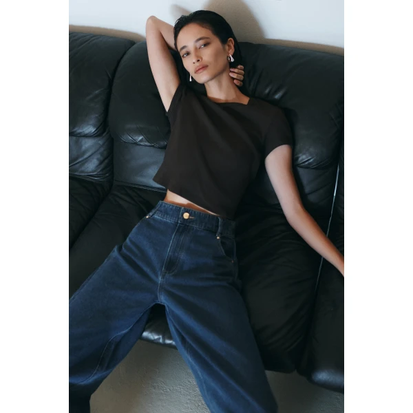 Aje Kendall Wide Leg Jean in Coastal Wash | Pants | Luxury Shoes 