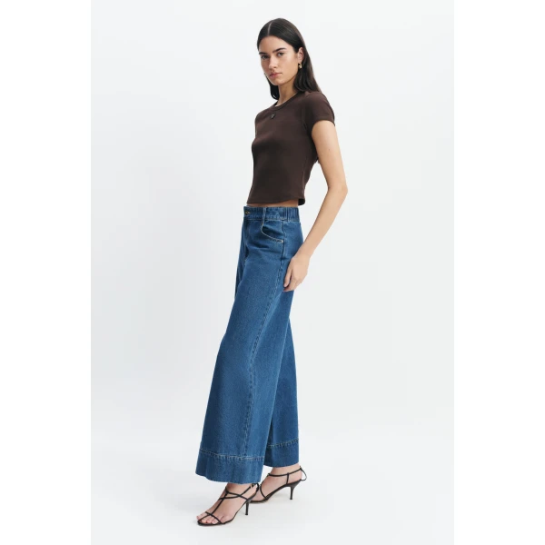 Aje Kendall Wide Leg Jean in Coastal Wash | Pants | Luxury Shoes 