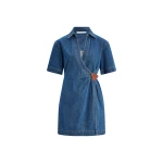 Aje Kendall Wrap Mini Dress in Coastal Wash | Mini Dresses | Luxury Shoes 