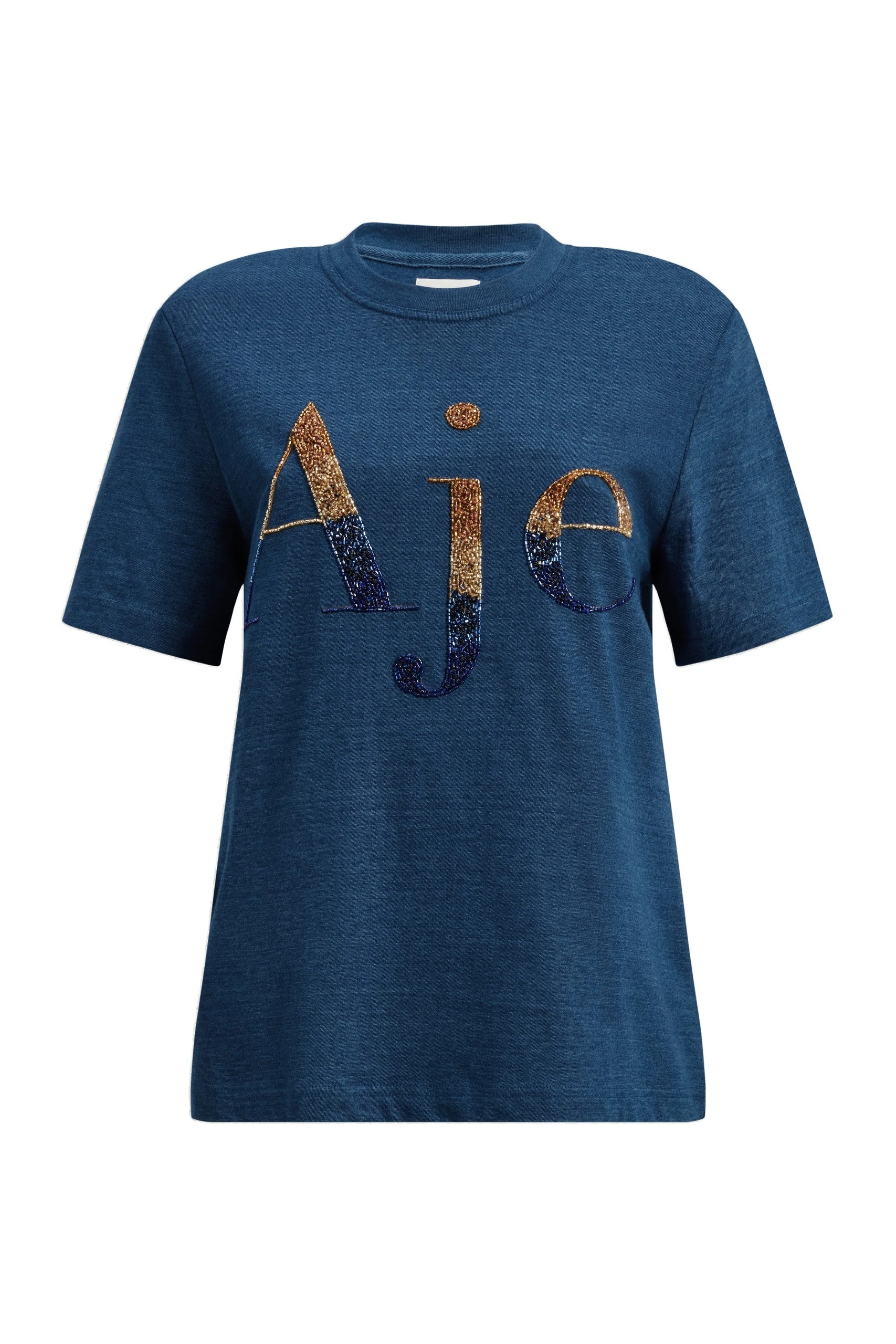 Aje Lagoona Embellished Logo Tee Australia Signature Tops – Luxury Shoes Aje Lagoona Embellished Logo Tee