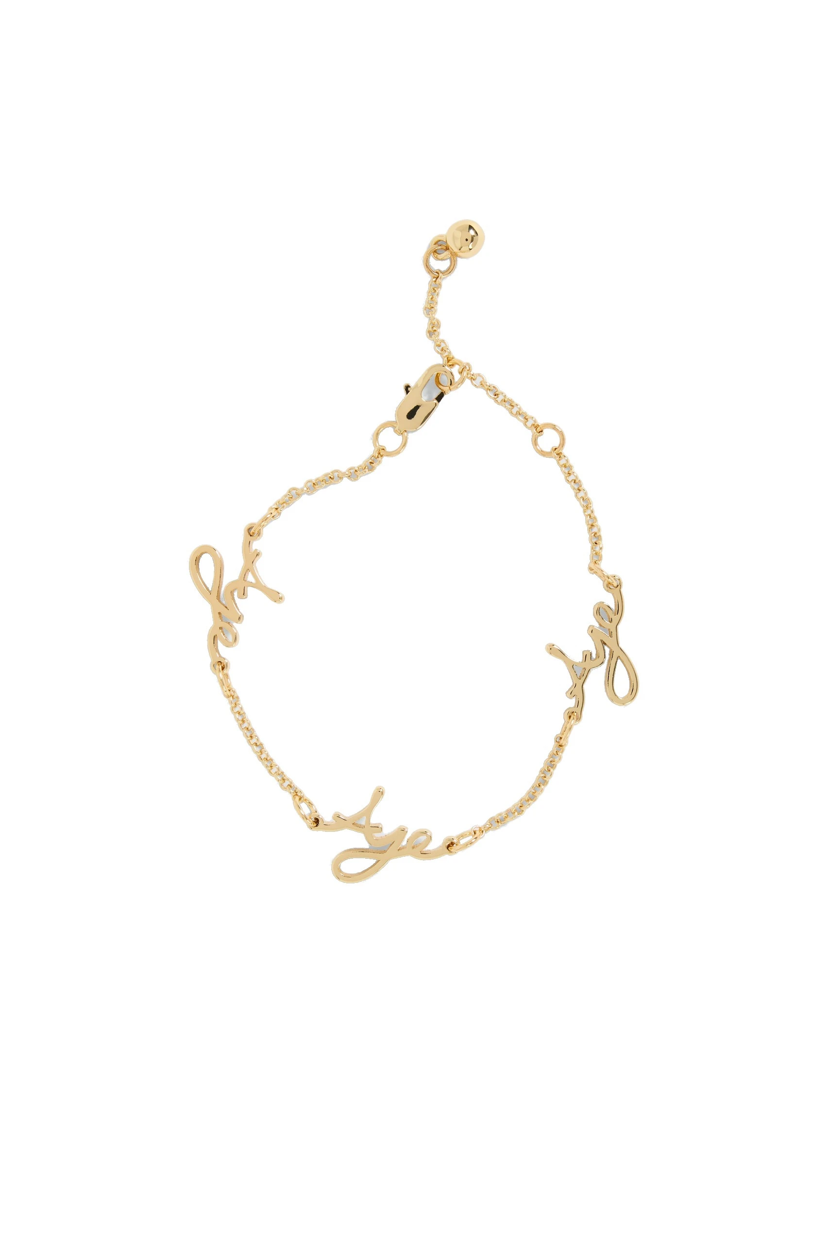 Aje Larissa Cursive Bracelet Gold Aje Larissa Cursive Bracelet in Gold | Bracelets | Luxury Shoes