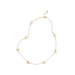 Aje Larissa Cursive Necklace in Gold | Necklace | Luxury Shoes 
