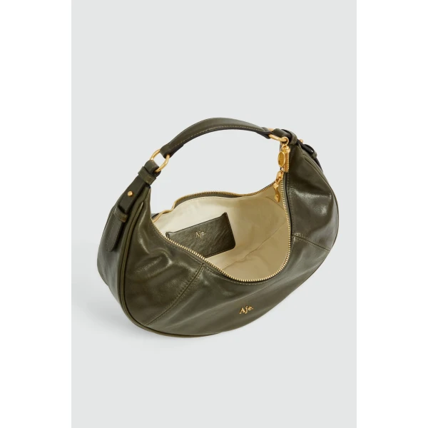 Aje Leaf Small Soft Shoulder Bag in Pine | Shoulder & Crossbody Bags | Luxury Shoes 